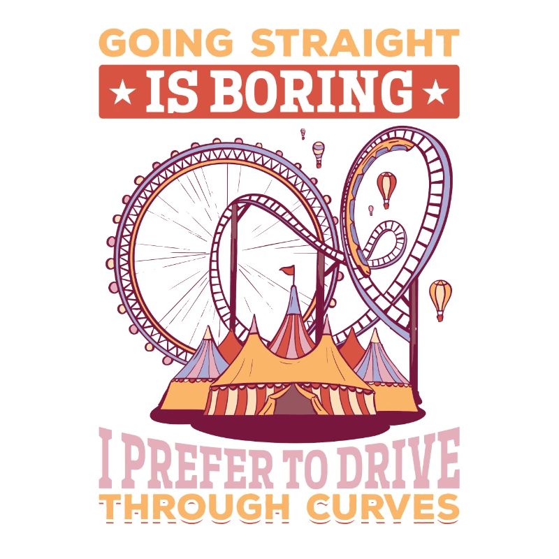 Roller Coaster Curves Looping Fairground Gift
