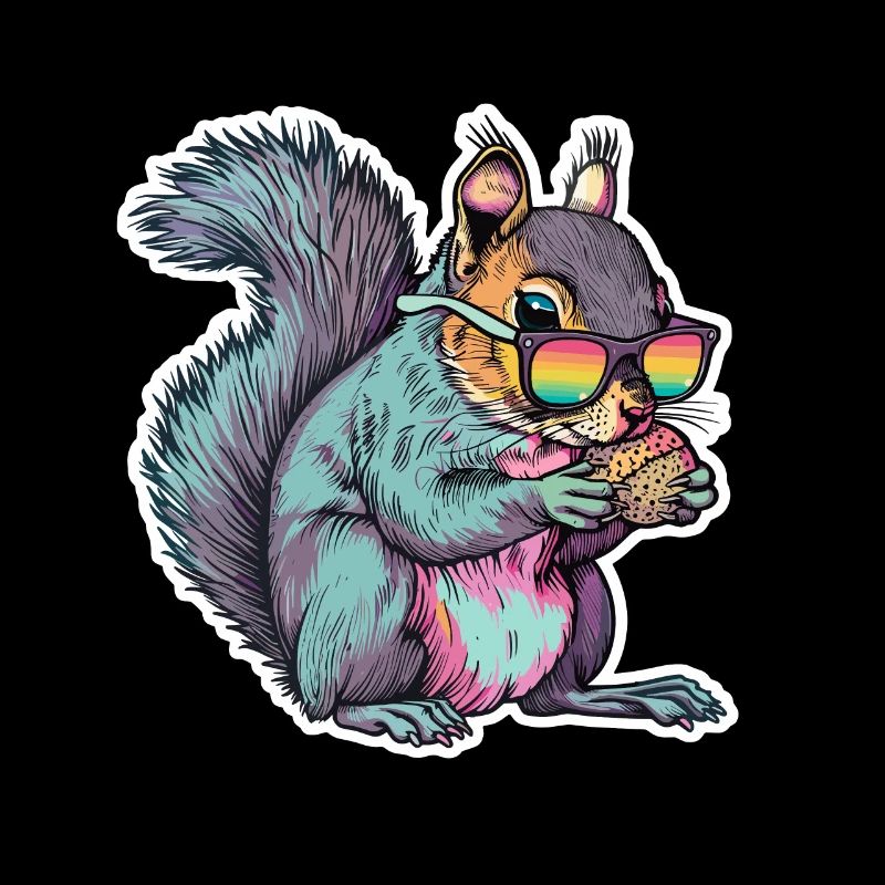 Lustiges Eichhörnchen mit Sonnenbrille