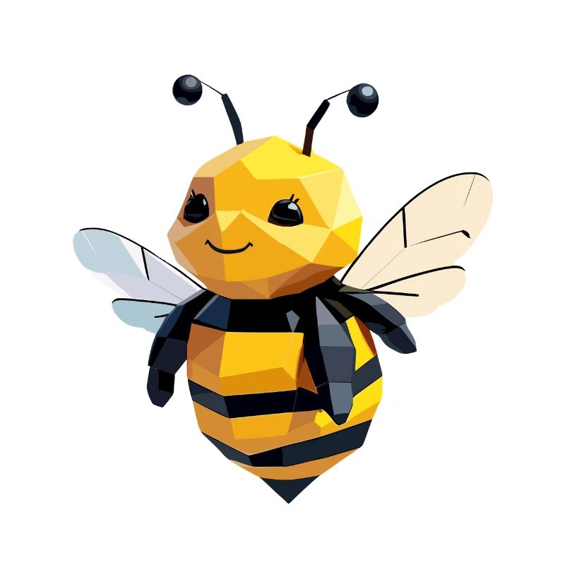 Mignon design polygone bourdon