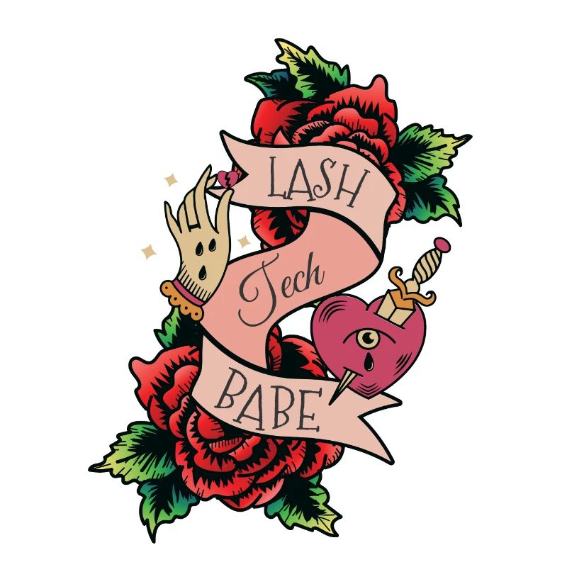 Lash Tech Babe Red Roses Sword Eyelashes Eyelashes L