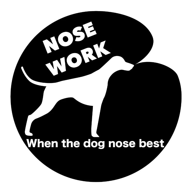 Nose Work Schwarzes Logo