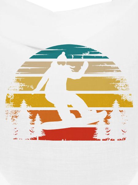 Retro sun and snowboarding -