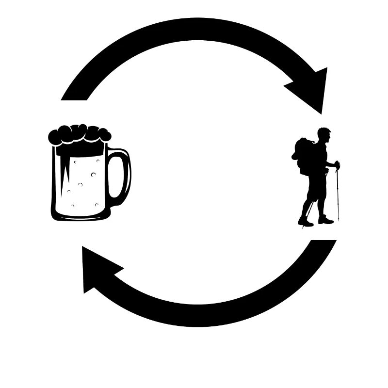 Bier loading Pfeile und Wandern -