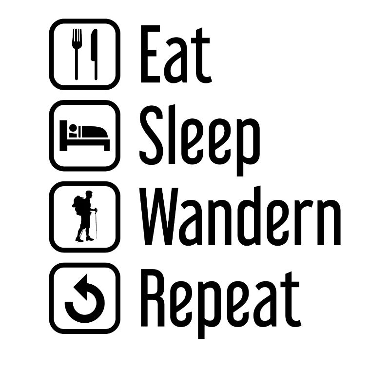 Essen Sie Schlaf Wanders Wiederholung -