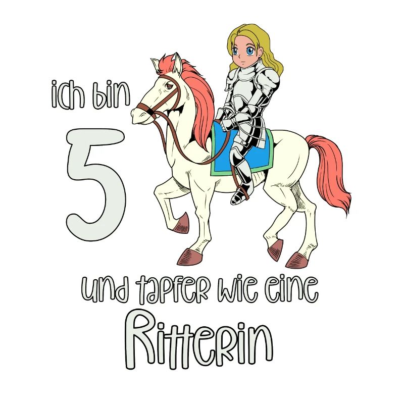 Geburtstagsshirt Ritterin - 5 Geburtstag Mädchen