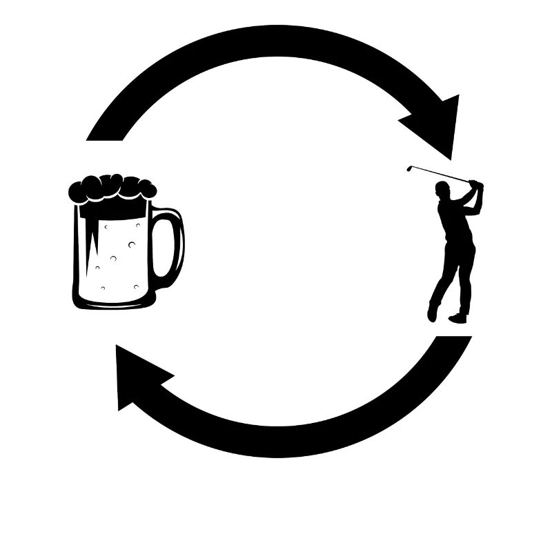 Bier loading Pfeile und Golf -