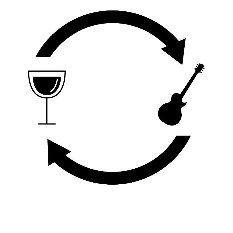Wine loads arrows and guitar -