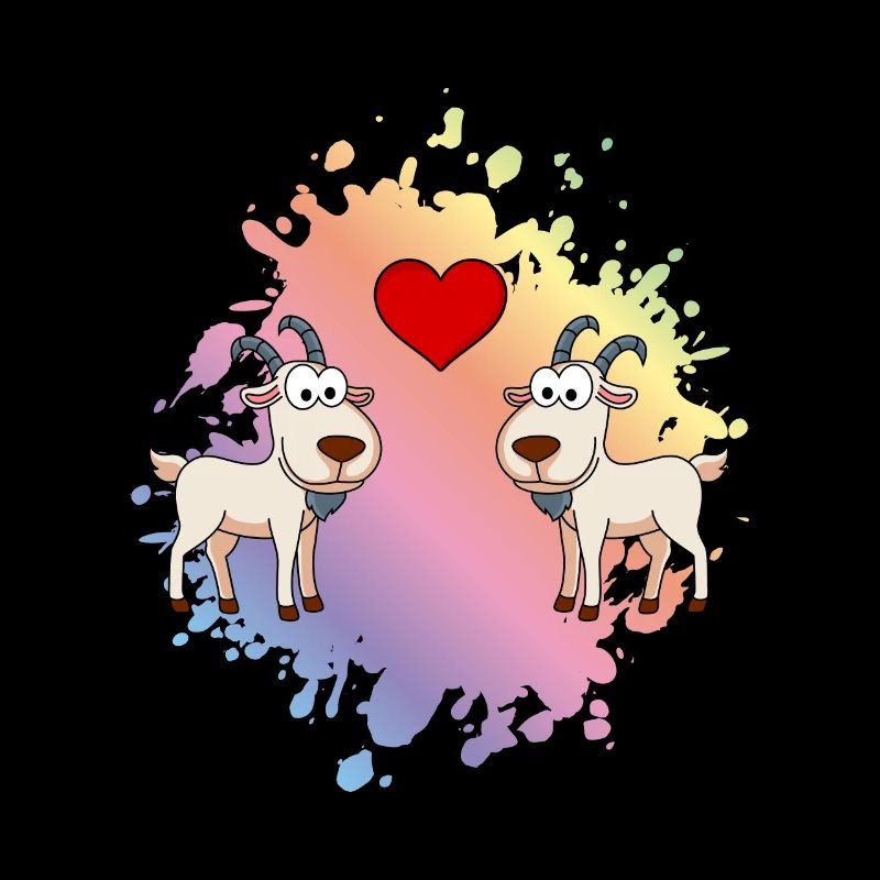 Bergziege Comic Paar Liebe
