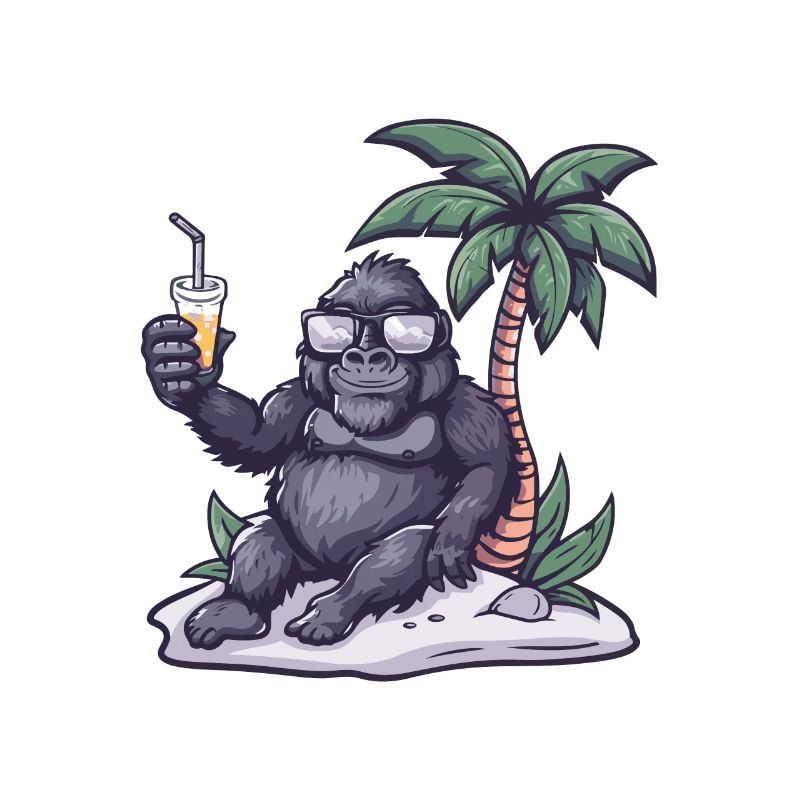 Gorilla Summer Beach Vacation