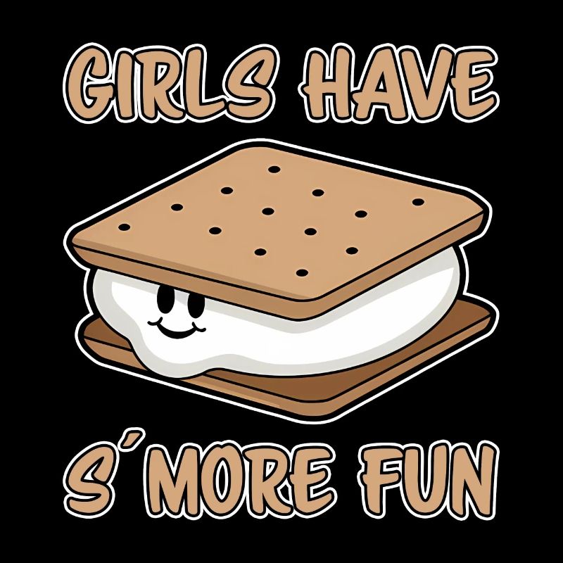 S´More Spruch Marshmallow Camping S´More Geschenk
