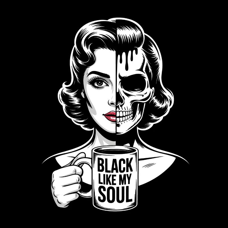 Noir comme mon âme ! Goth Café Emo Girl