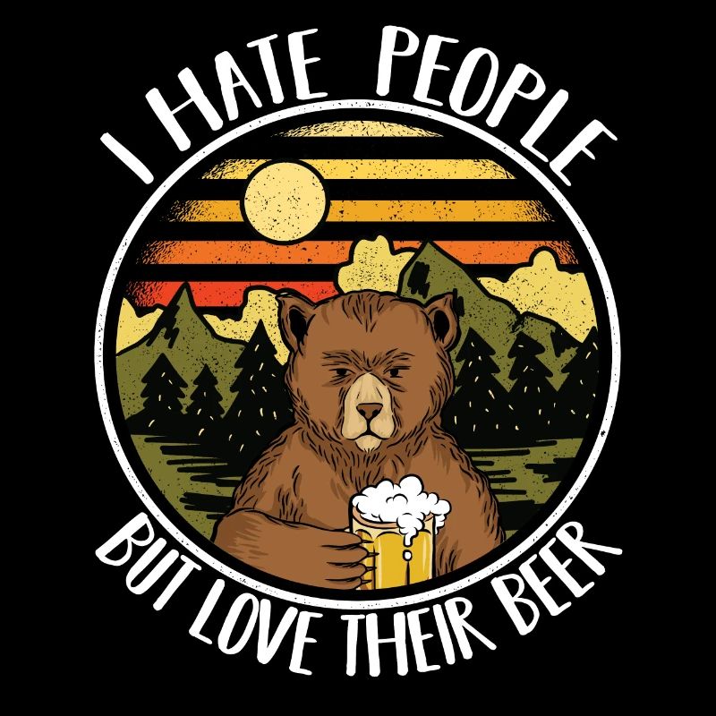 Camping Lustig Spruch Camper Geschenk Bier Bär