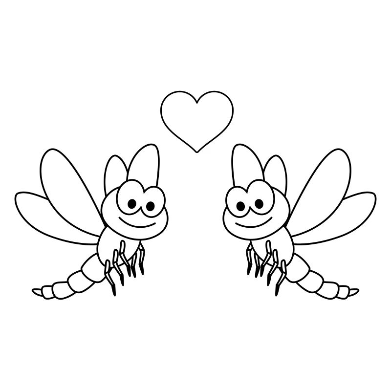 libellule comic couple amour