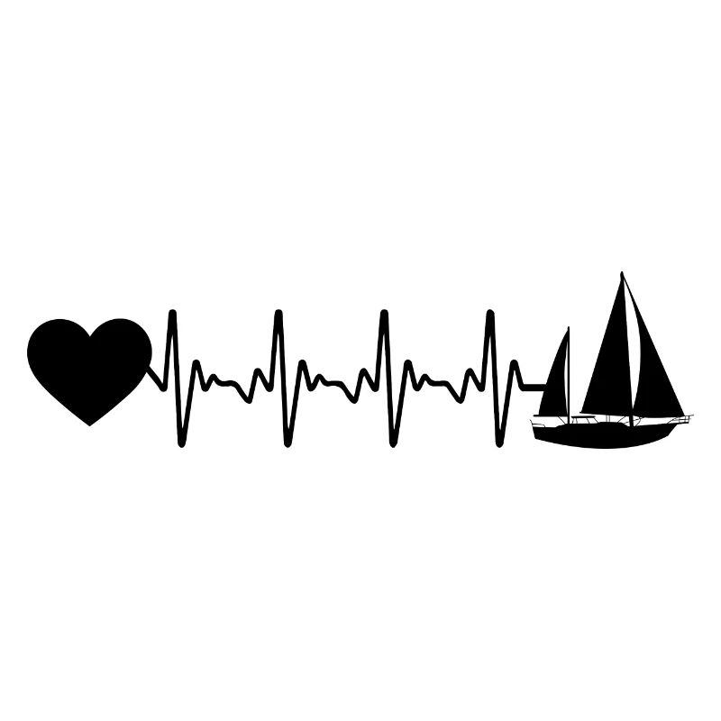 Herzschlagherz und Segelboot -