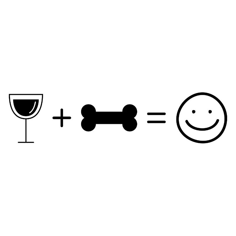 Wine Smile Face and Dog 4 -