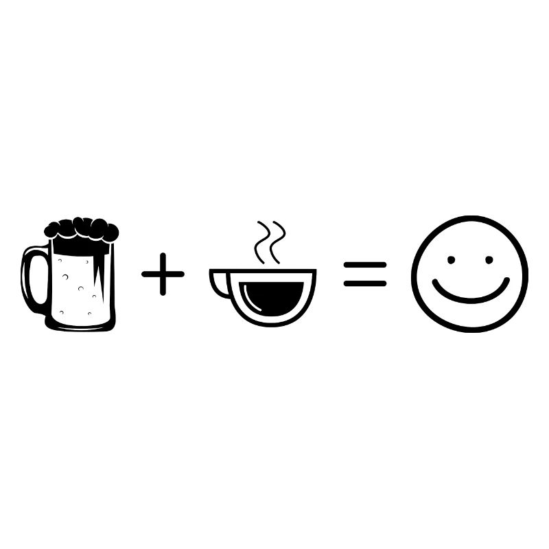 Beer Smile Face and Coffee -