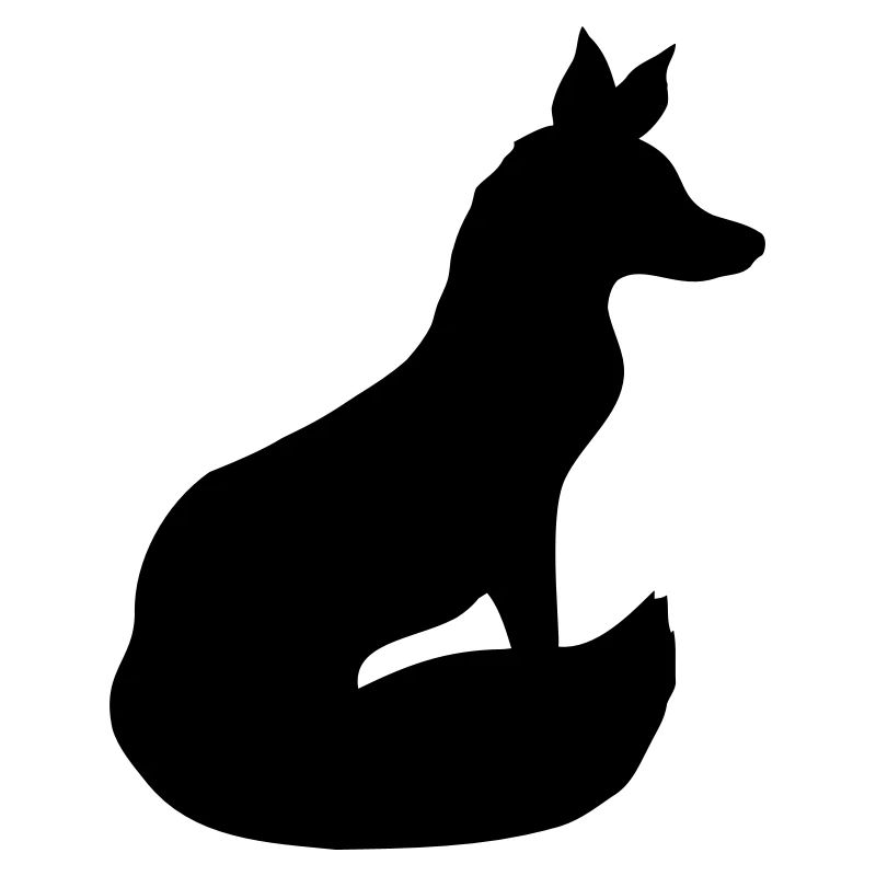 Fuchs Rotfuchs Wildes Tier Silhouette Umriss Cool