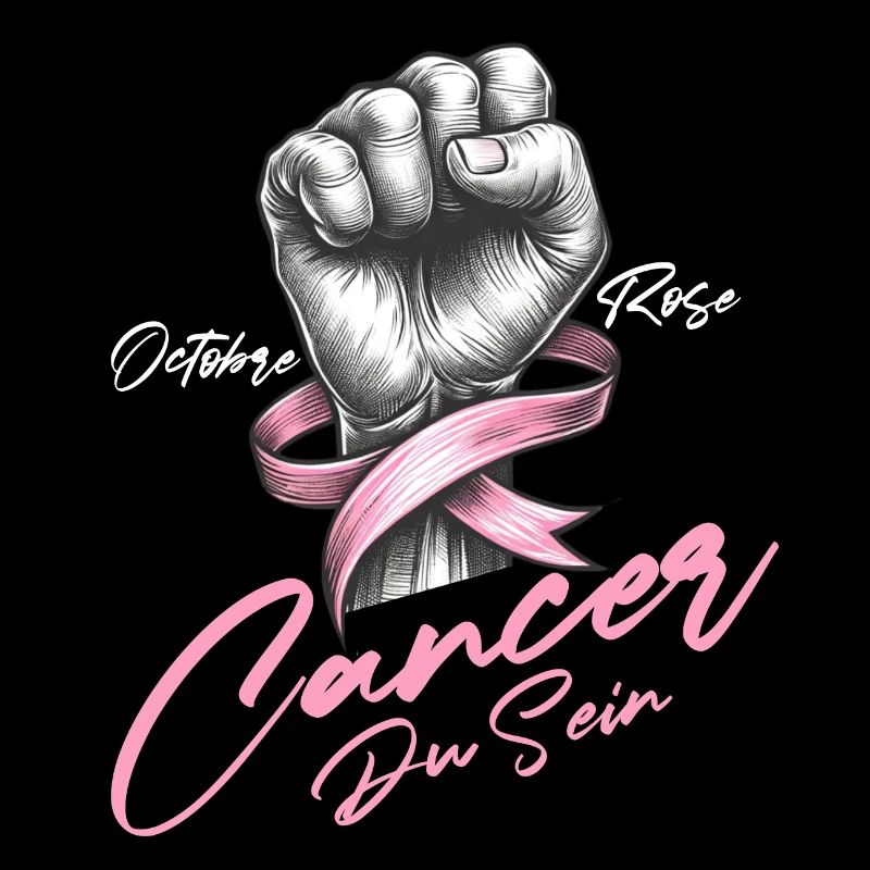 Poing de sensibilisation au cancer du sein et conception d’arc rose