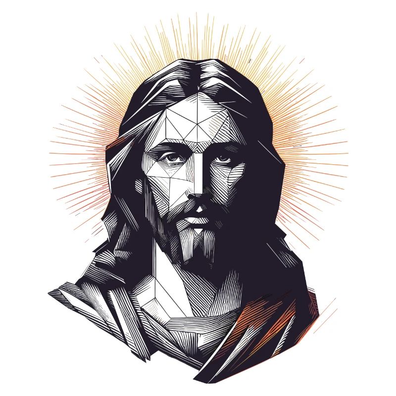 Jesus Vector Polygon Christ Head Religion
