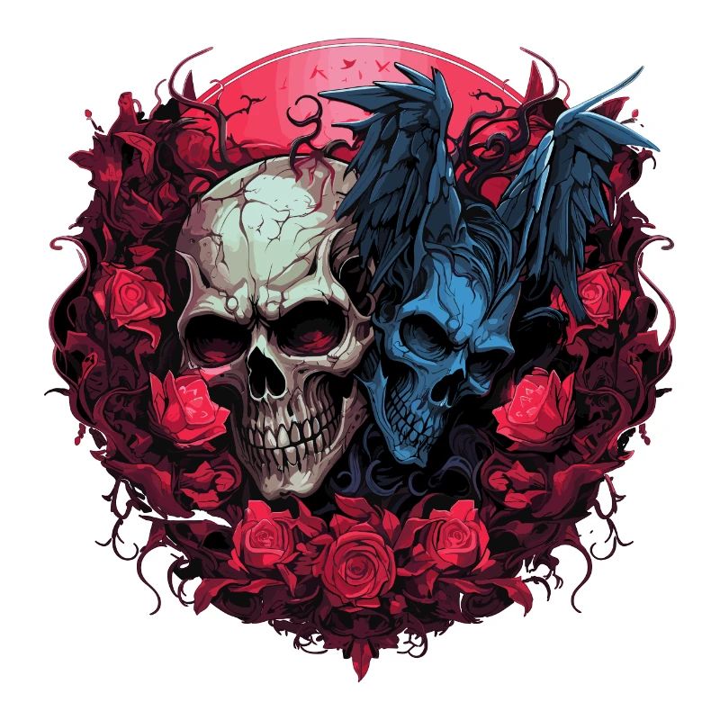 Abstract Devil Satan Skeleton Demons