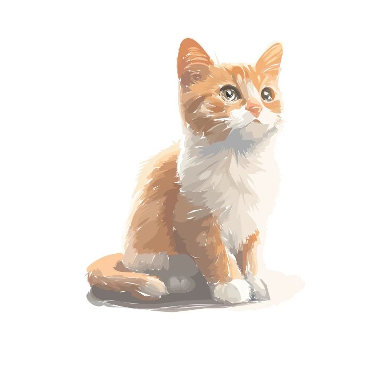 Dessin de chat mignon