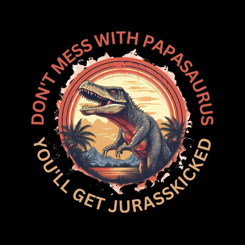 Witziges Papa Papasaurus Dino Dinosaurier Geschenk