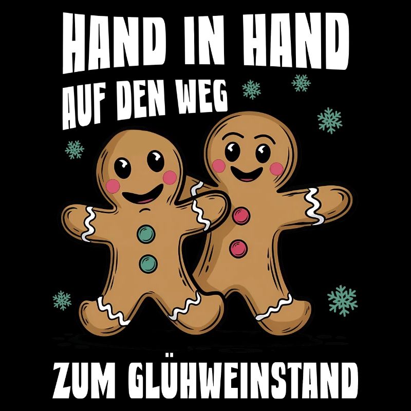 Hand in Hand lustiger Spruch Glühwein Pullover
