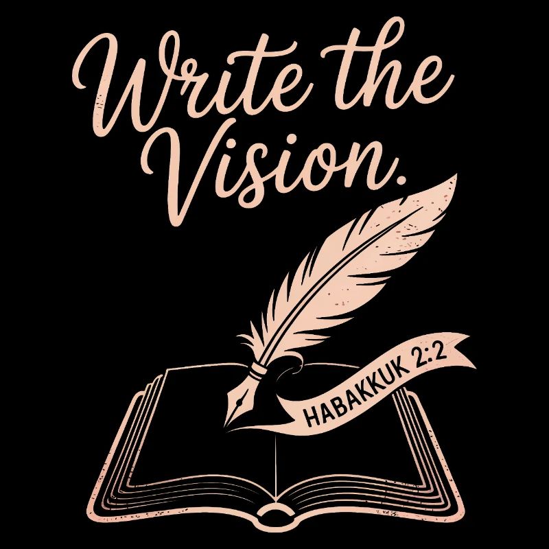Write the Vision - Feather & Open Book