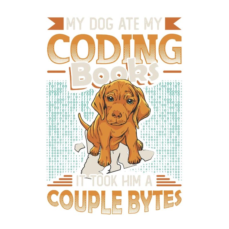 Dog Bytes Code Computer Joke Programming