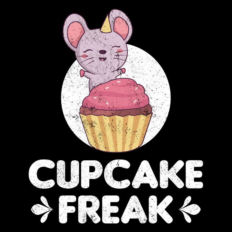 Cupcake Freak Funny Mouse With Cupcake