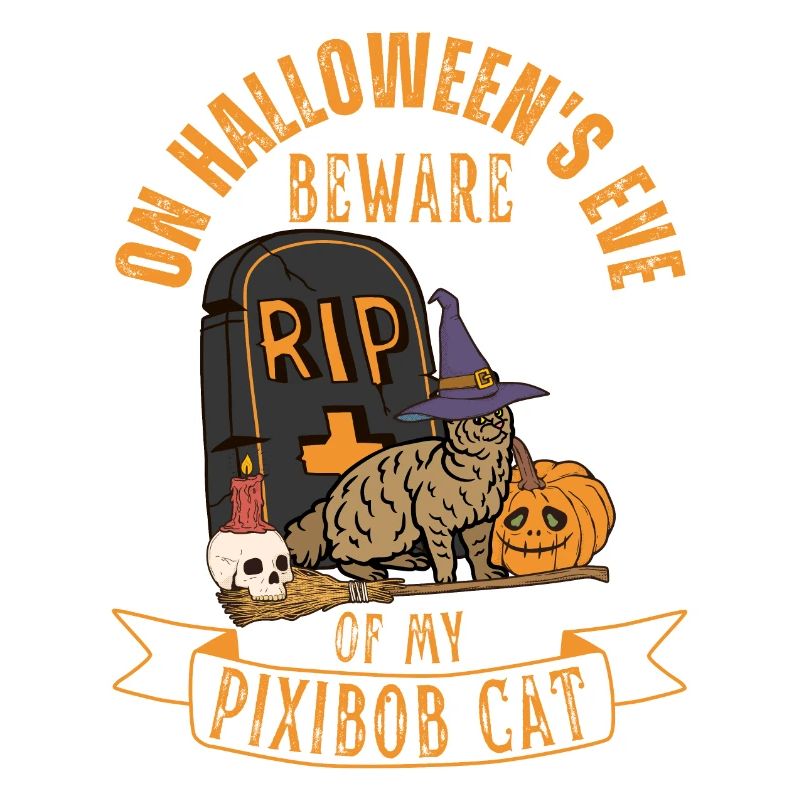 Mignon et effrayant Pixiebob Chat Halloween