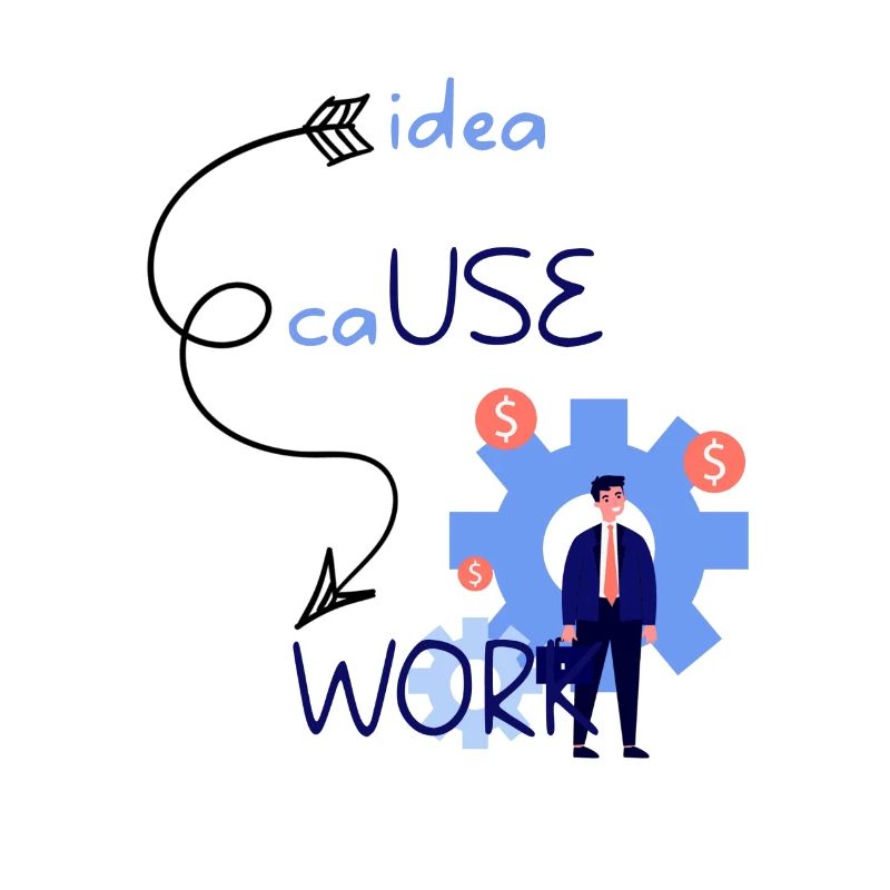 Idea cause work. An idea creates a work.