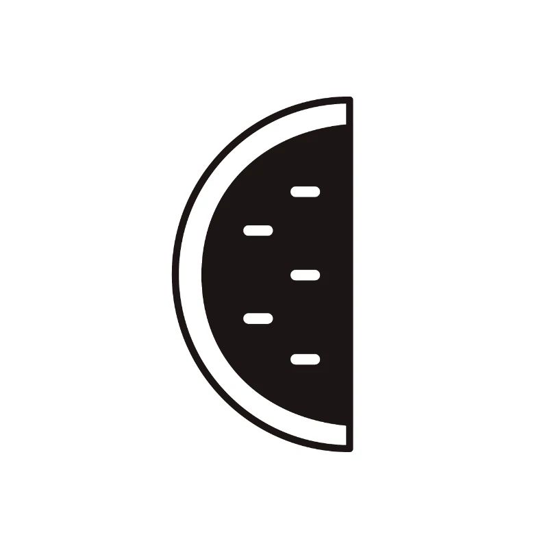 Minimalist black melon pattern