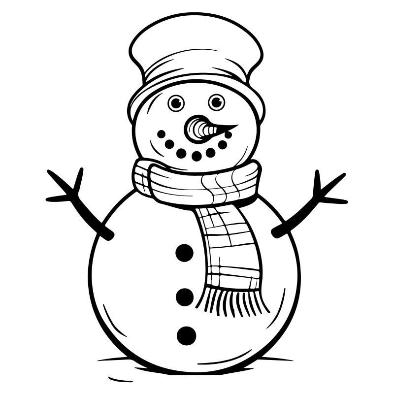 Schneemann Winter Comic