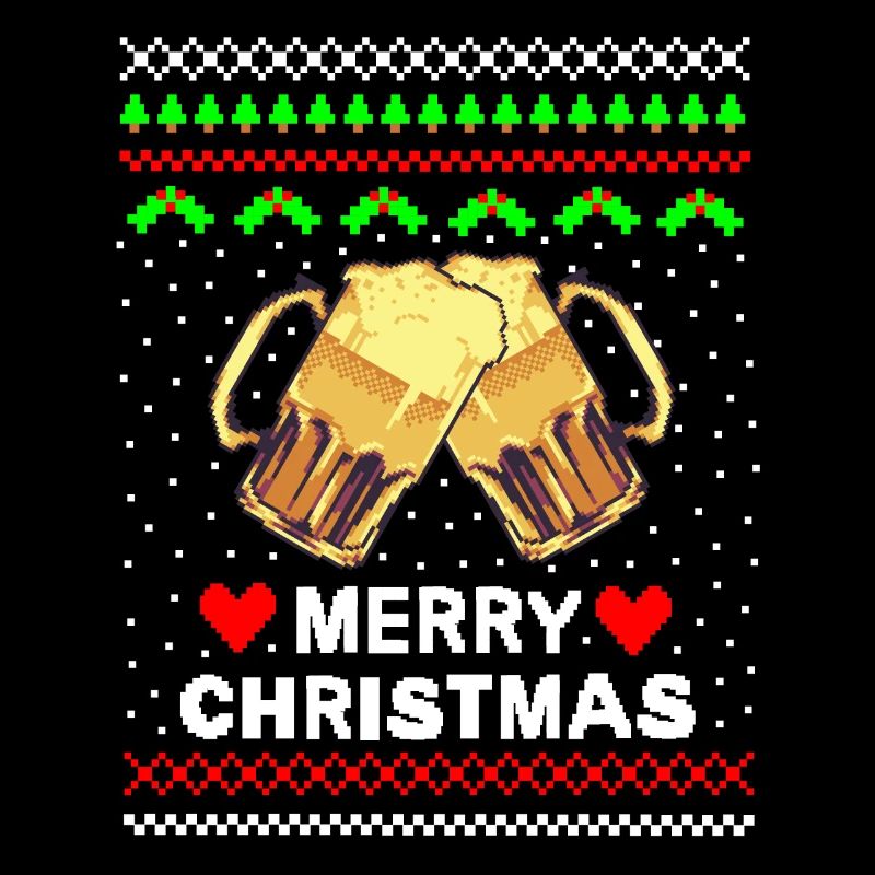 Pull de Noël moche bière de Noël laide