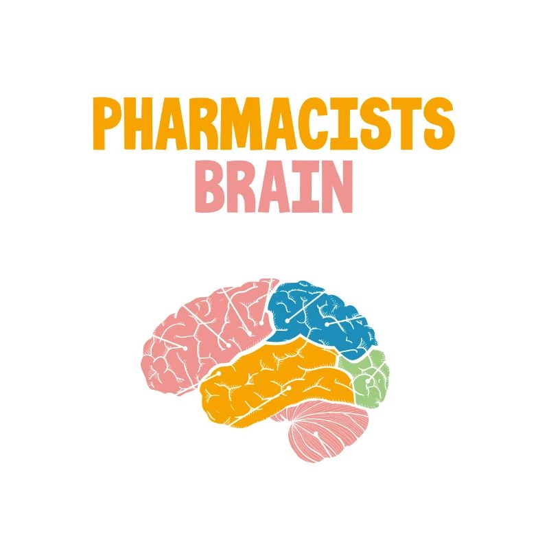 Pharmacists brain Pharmacy Technician Stud