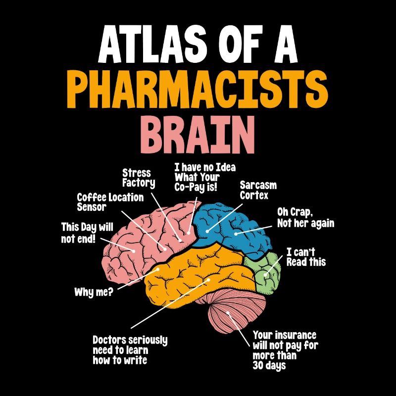 Pharmacists brain Pharmacy Technician Stud