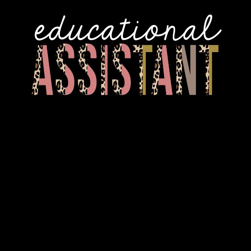 Educational Assistant Leopard Print Funny Gift