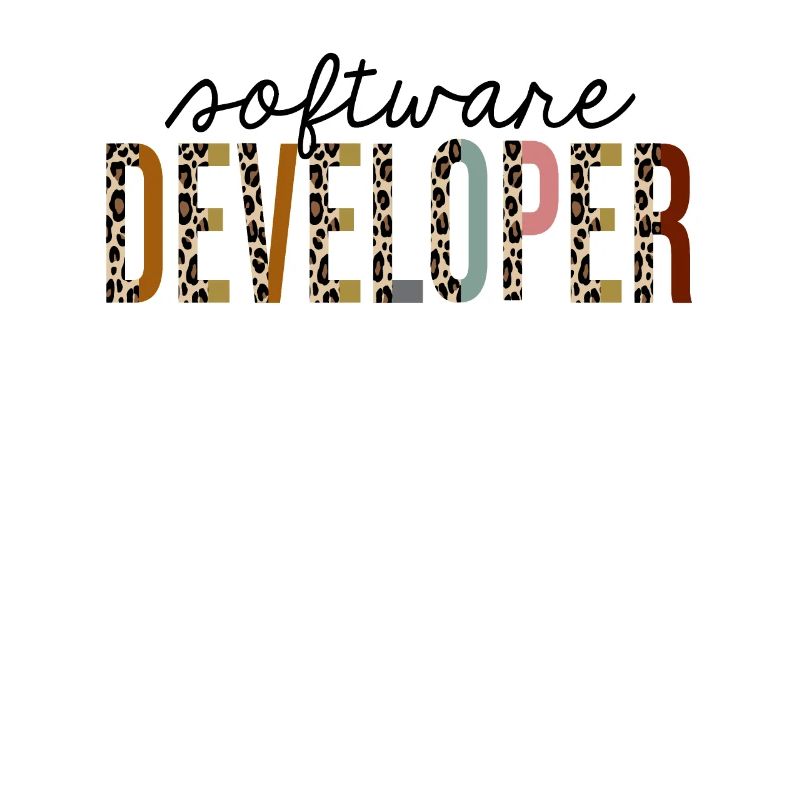 Software Developer Leopard Print Funny