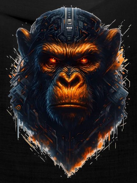 Cyberpunk Affe