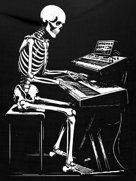 Skelett im Keyboard Studio