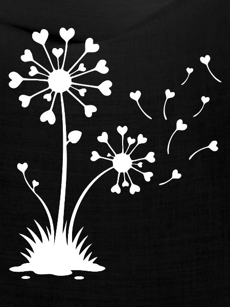 Minimalistisches Löwenzahn-Blumendesign