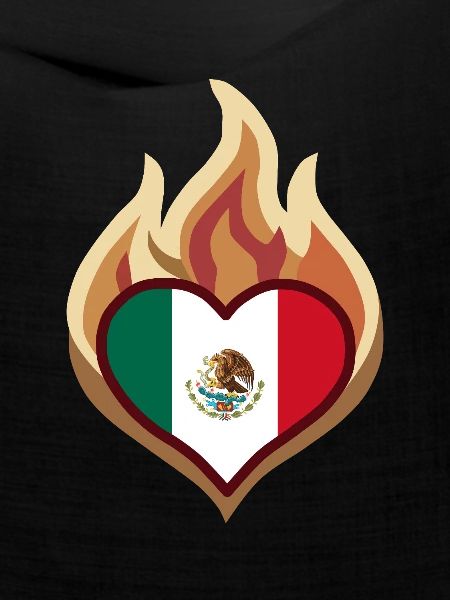 Flammenherz Mexikoflagge