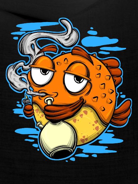 Unkraut rauchender Kugelfisch