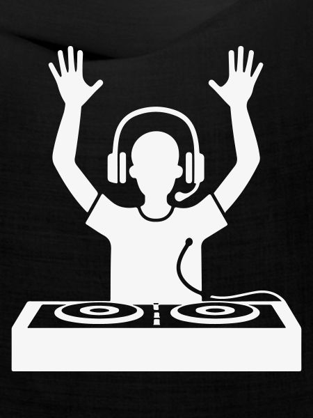 DJ Silhouette mit Kopfhörern