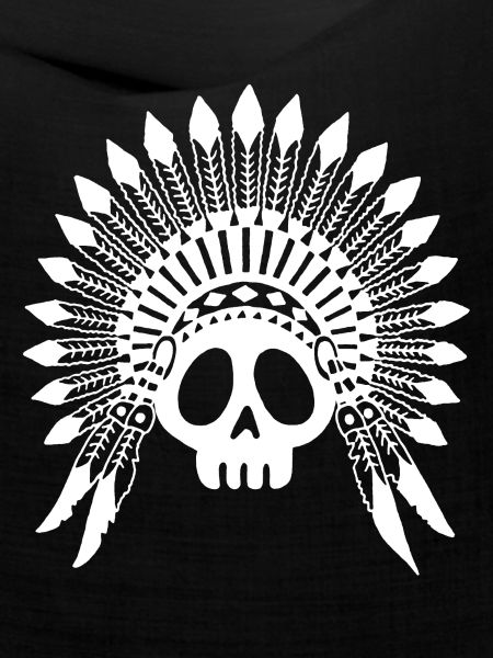 Indian Chief Skull (Weiß)