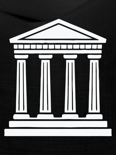 Klassischer Tempel Säulen Silhouette
