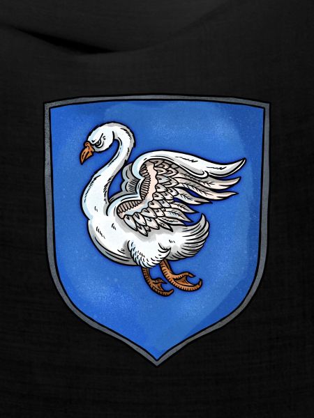 Wappen silber Schwan