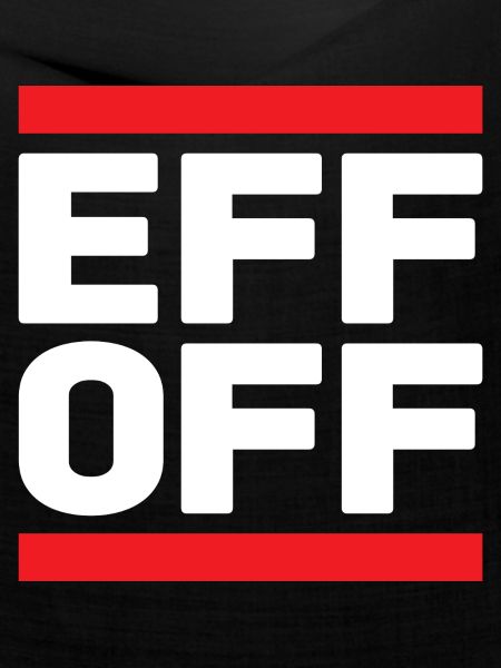 Slogan in Rot-Weiß