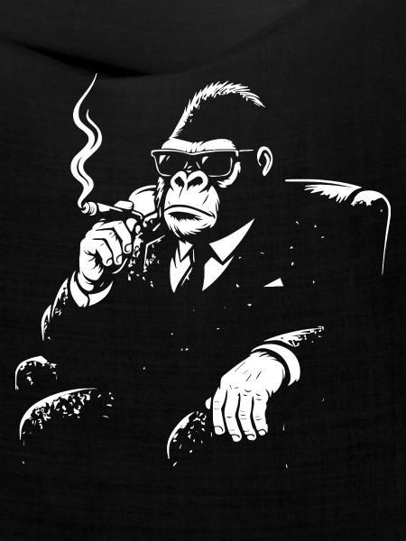 Noir Monkey In Suit Rauchen